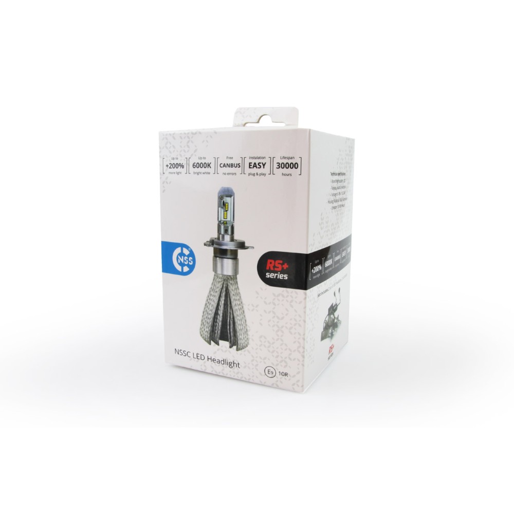 H7 RS+ SLIM SERIES 12-36V 50W 6000K 3500lm +200% LUXEON ZES LED CAN-BUS (ΨΥΚΤΡΑ ΛΕΠΙΔΕΣ ΦΤΕΡΟΥ) AMiO - 2 ΤΕΜ.