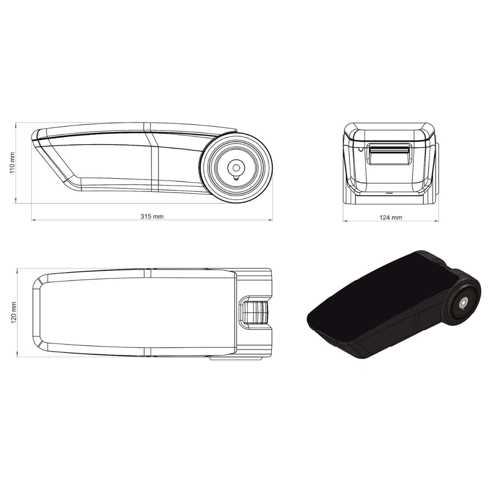 Ολοκληρωμένος Τεμπέλης Καθίσματος ARMSTER 3 SEAT MOUNTED για Hyundai i20 LHD 2020+ / Bayon LHD 2021+ από Πλαστικό και Vegan Δέρμα σε Μαύρο Χρώμα RATI - 1 τεμ.